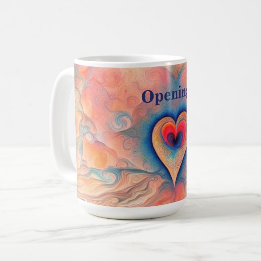 Eröffnung - Liebe zur Herzöffnung Kaffeetasse (Vorderseite Links)