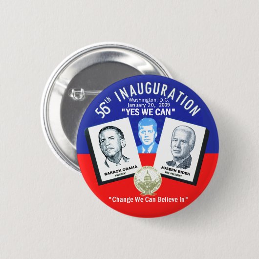 Eröffnungs-JFK Knopf Button (Vorne & Hinten)