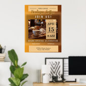 Eröffnungsankündigung des Coffeeshops Poster (Heimbüro)