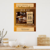 Eröffnungsankündigung des Coffeeshops Poster (Küche)