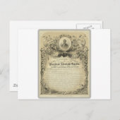 Eröffnungsansprache von Präsident abe lincoln Postkarte (Vorne/Hinten)