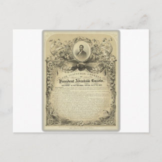 Eröffnungsansprache von Präsident abe lincoln Postkarte