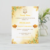 Eröffnungsfeier Gelbe Blume Einladung (Stehend Vorderseite)