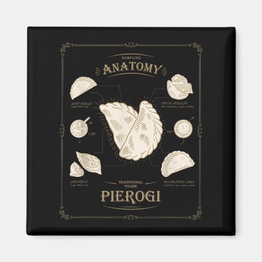Erogi-Dumpling-Anatomie Einzigartiges Lish-Rezept- Magnet (Vorne)