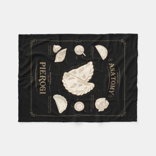 Erogi Dumpling Anatomy Unique Lish Recipe Tee, Per Fleecedecke (Vorderseite (Horizontal))