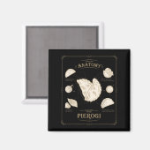 Erogi Dumpling Anatomy Unique Lish Recipe Tee, Per Magnet (Vorderseite/Rückseite)