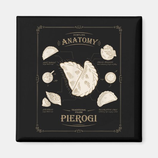 Erogi Dumpling Anatomy Unique Lish Recipe Tee, Per Magnet (Vorne)