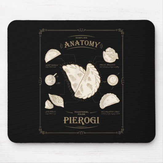 Erogi Dumpling Anatomy Unique Lish Recipe Tee, Per Mousepad (Vorne)