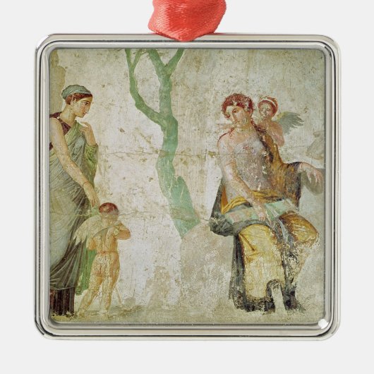 Eros, der in Anwesenheit der Aphrodite bestraft Silbernes Ornament (Vorne)