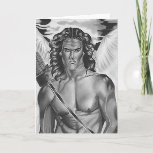 Eros-Engels-Liebe-Karte Feiertagskarte (Vorderseite)