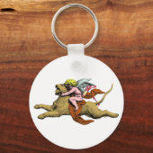 Eros reitet Löwe reitet Löwe Schlüsselanhänger (Vorderseite)