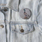 Erpel im grauen Wasser Button (Beispiel)