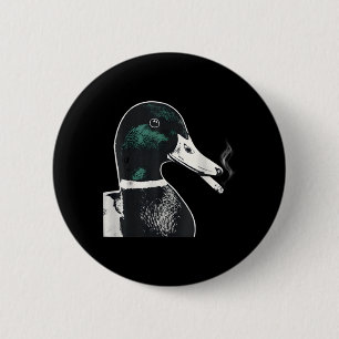 Erpel-Raucher-Zigaretten-Meme Lustige Erpel-Ente Button
