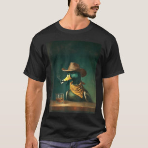 Erpel raucht Zigarette Vintage Lustiger Erpel T-Shirt