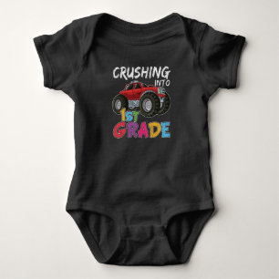 Erpressung in den ersten Schullehrer Kid Truck Baby Strampler