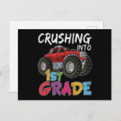 Erpressung in den ersten Schullehrer Kid Truck Postkarte (Vorne/Hinten)