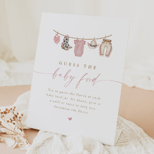 Errate das Babynahrung Cowgirl-Baby-Party  Sockelschild