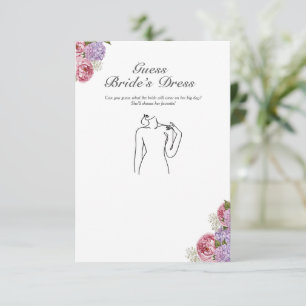 Errate das Brautkleid Brautparty Blumenspiel Einladung