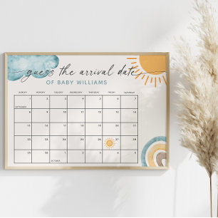 Errate den Ankunftsdatum-Kalender Sonnenschein The Poster