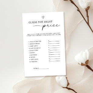 Errate den Preis Baby Shower Spiel