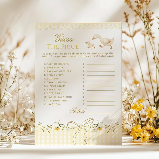 Errate den Preis Dummer Gans Baby Shower Spiel (Von Creator hochgeladen)