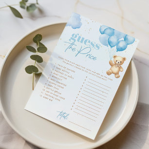 Errate den Preis Teddybär Baby Shower Spiel