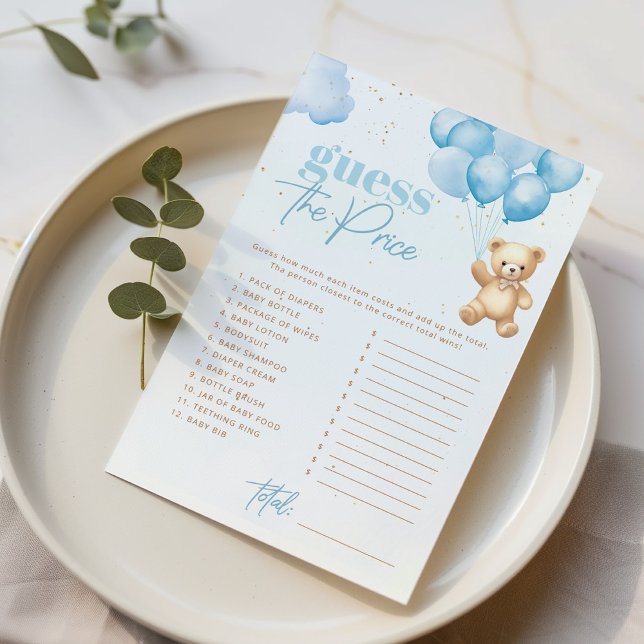 Errate den Preis Teddybär Baby Shower Spiel (Von Creator hochgeladen)