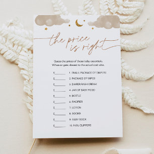 Errate den Preis Twinkle Star Baby Shower Spiel Einladung