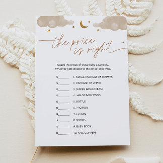 Errate den Preis Twinkle Star Baby Shower Spiel Einladung