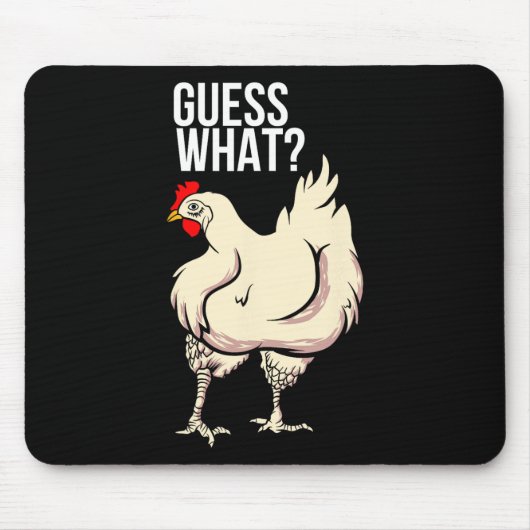 Errate Mal - Hühnerpopo Mousepad (Vorne)