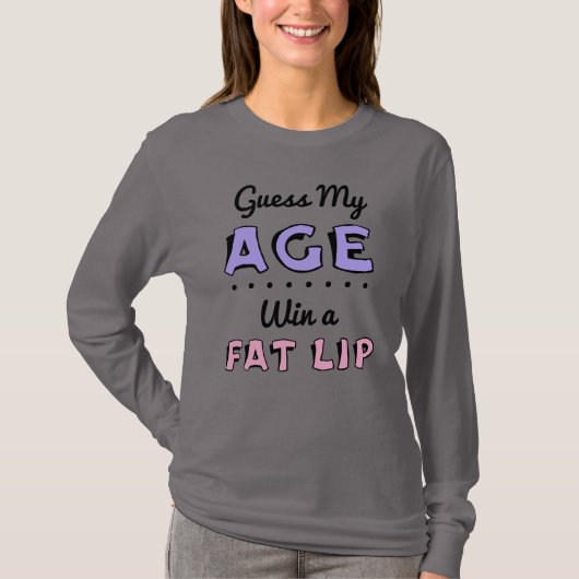 Errate mein Alter Basic Langarm T-Shirt für Damen (Vorderseite)