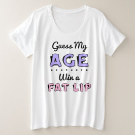 Errate mein Alter Basic Plus Size T-Shirt für Dame