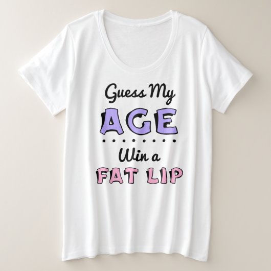 Errate mein Alter Basic Plus Size T-Shirt für Dame (Design vorne)