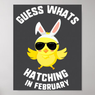 Errate Ostern, was im Februar schlüpft Küken Poster