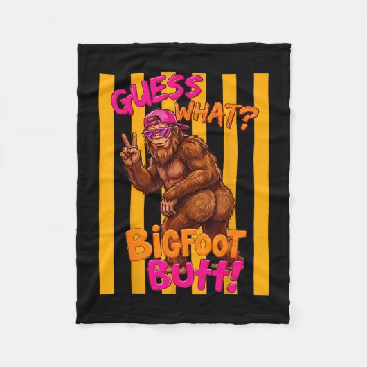 Errate, was Bigfoot Hintern lustiger Sasquatch Squ Fleecedecke (Vorderseite)