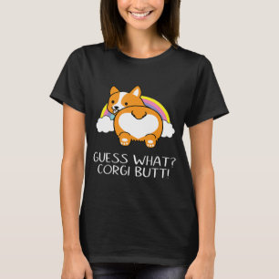 Errate Was Corgi Hintern Süßer Regenbogen Corgi Be T-Shirt
