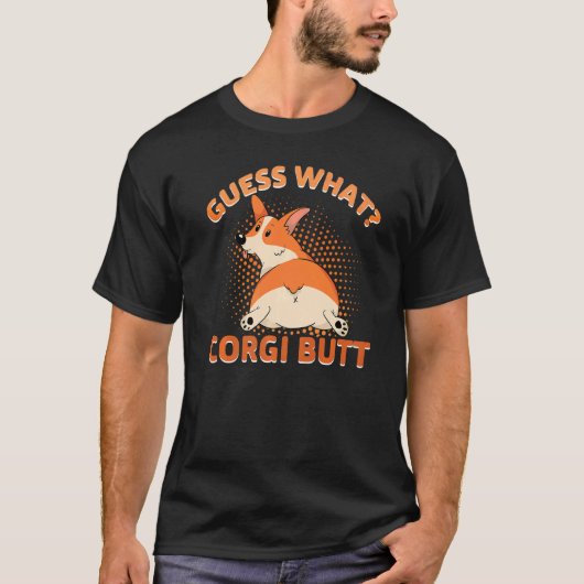 Errate Was Corgi Hintern T-Shirt (Vorderseite)