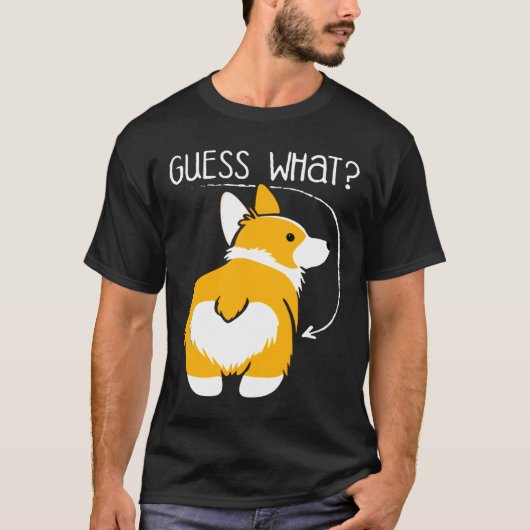 Errate Was Corgi Hintern T-Shirt (Vorderseite)