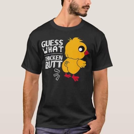 Errate Was Hühnerhintern Für Eierfarm Und Hahnenfa T-Shirt (Vorderseite)