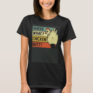 Errate Was Hühnerhintern  Hühnerwitz Retro Vintag T-Shirt