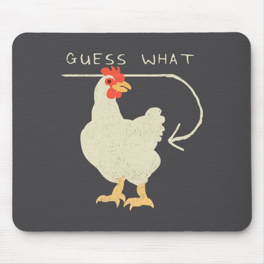 Errate Was Hühnerhintern Lustig Glücklich Mousepad (Vorne)