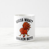 Errate was Hühnerhintern Lustiger Hahn Kaffeetasse (Mittel)