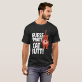 Errate Was Katze Hintern Katze T-Shirt (Vorne ganz)