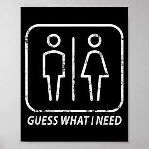 Errate was lustiges Badezimmer Humor Design für Mä Poster