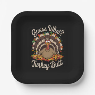Errate was Truthahn Hintern Funny Thanksgiving Pappteller