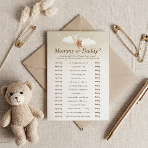 Errate Wer Es Gesagt Hat Teddybär Baby Shower Spie Einladung