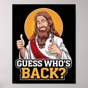 Errate, wer Jesus anzündet Karfreitag Ostern Lusti Poster