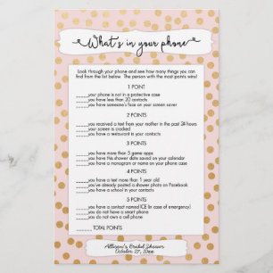 Errate wer + Telefonspiele, Brautschmuck blush gol Flyer