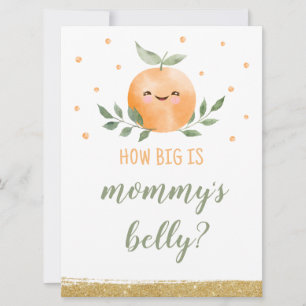 Errate, wie groß ist Mamas Bauch Schild Kleiner Sc Einladung