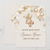 Errate, wie viele Gummibären im Glas sind Schild Einladung (Vorne/Hinten)